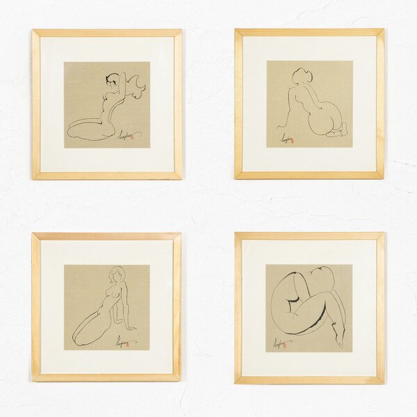 Female Figure Pen Drawing Set